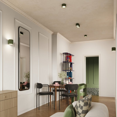 Luminosa Aura Surface Mounted Downlight Olive Green 2x GX53
