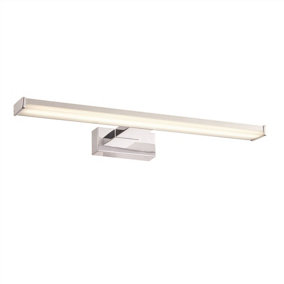 Luminosa Axis LED 1 Light Bathroom Wall Frosted Polypropylene, Chrome Abs Plastic IP44