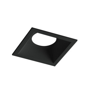 Luminosa Ayris Square Recessed Aluminium Downlight, Lamp Holder Included, Black, GU10
