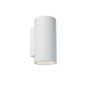 Luminosa Banjie Paintable Plaster Wall Lamp White, GU10