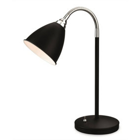 Luminosa Bari 1 Light Table Light Black with Chrome, E14