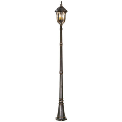 Luminosa Baton Rouge 4 Light Outdoor Lamp Post Walnut IP44, E14 DIY