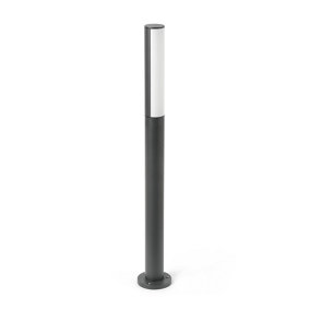 Luminosa Beret LED Outdoor Tall Bollard Light Dark Grey IP54