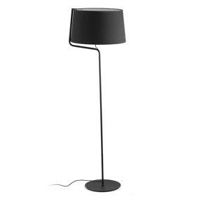 Luminosa Berni 1 Light Floor Lamp Black, E27