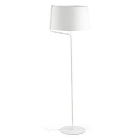 Luminosa Berni 1 Light Floor Lamp White, E27