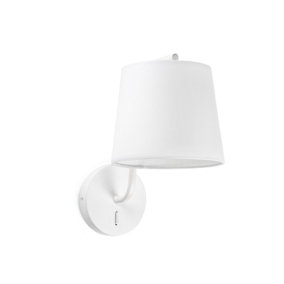 Luminosa Berni 1 Light Indoor Wall Lamp White, E27