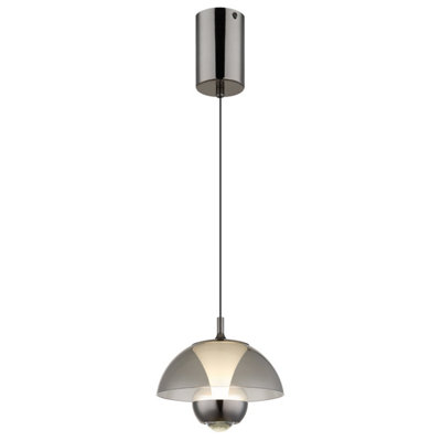 Luminosa Bernie Integrated LED Dome Pendant Ceiling Light, Gunmetal ...