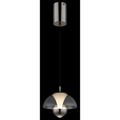 Luminosa Bernie Integrated LED Dome Pendant Ceiling Light, Gunmetal ...
