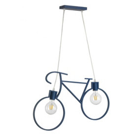 Luminosa Bike Pendant Ceiling Light, Blue