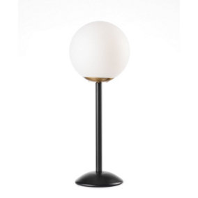 Luminosa Billo Globe Table Lamp Black, Brass