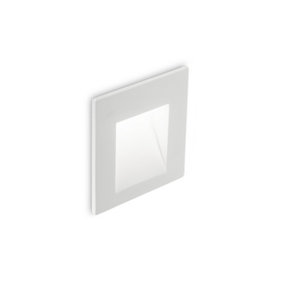 Luminosa Bit LED Outdoor Square Recessed Wall Light White IP65, 3000K