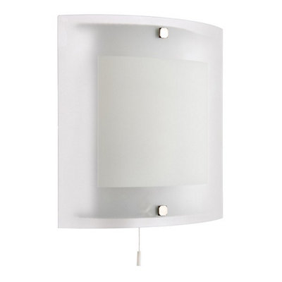 Luminosa Blake 1 Light Indoor Wall Light Clear with Frosted Glass, E14