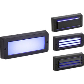 Luminosa Blue LED Surface Mount Brick light - Black 230V IP65 5W