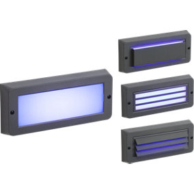 Luminosa Blue LED Surface Mount Brick light - Grey 230V IP65 5W