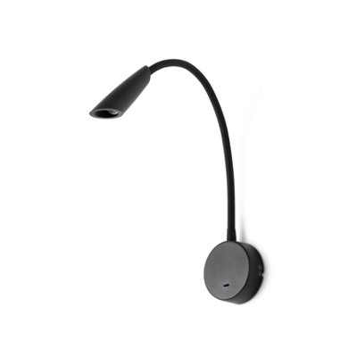 Luminosa Boken Adjustable Black Wall Reader Light DIY at B&Q
