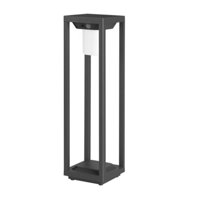 Luminosa Bow LED Outdoor Bollard Urban grey, Opal, Warm-White 3000K, IP44