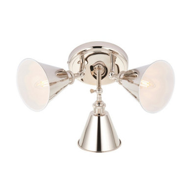 Luminosa Brescia Round Spotlight, Bright Nickel Plate