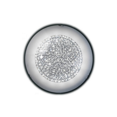Luminosa Brill 30cm LED Patterned Glass Flush Ceiling Light, 4000K