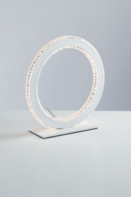 Luminosa Bryant Integrated LED Circular Crystal Table Lamp, 4000K