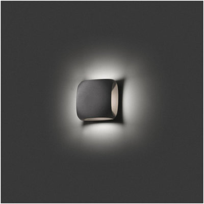 Luminosa Bu LED Outdoor Wall Light White, Dark Grey IP65