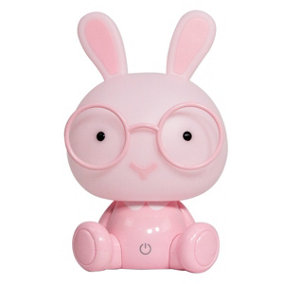 Luminosa Bunny Integrated LED Childrens Table Lamp, Pink