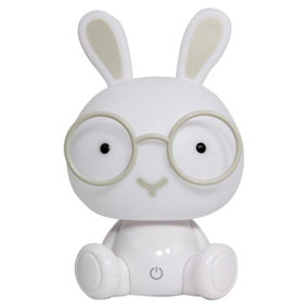 Luminosa Bunny Integrated LED Childrens Table Lamp, White