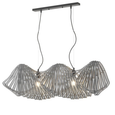 Luminosa Camino Bar Pendant Ceiling Light, Titanium, E27