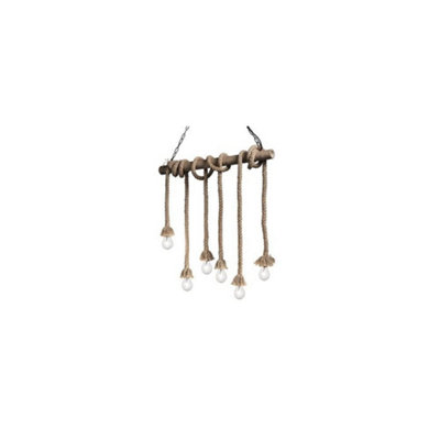 Luminosa Canapa  6 Light Ceiling Pendant Brown, E27