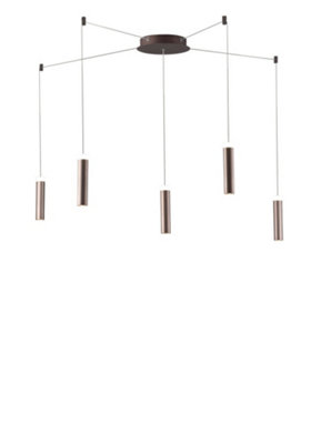 Luminosa Candle LED 5 Light Ceiling Pendant, Bronze
