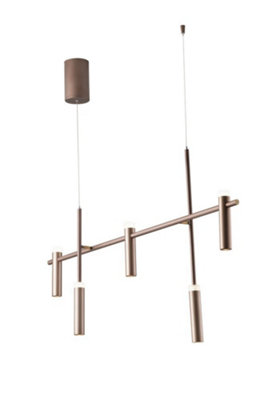 Luminosa Candle LED Bar Pendant 5 Light, Bronze
