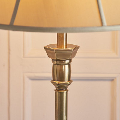 Luminosa Canterbury 1 Light Floor Lamp Brass - Base Only, E27