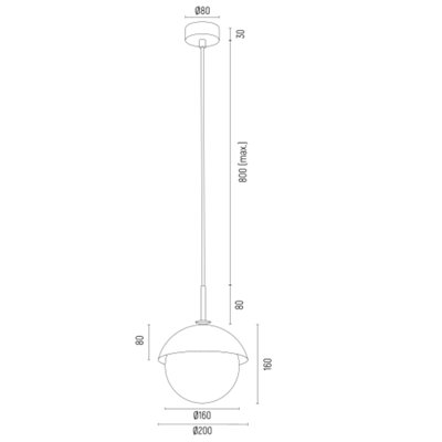 Luminosa Cappello Globe Pendant Ceiling Light Opal Matt, Cream White