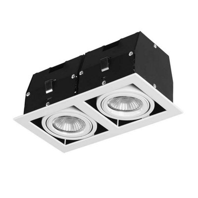 Luminosa Cardan 2 Light Twin Recessed Downlight Matt White