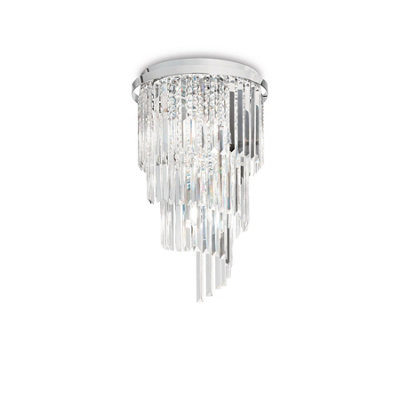 Luminosa Carlton 8 Light Ceiling Light Chandelier Chrome, E14