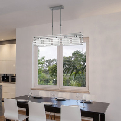 Luminosa Cell Bar Pendant Light Silver 5 Lights
