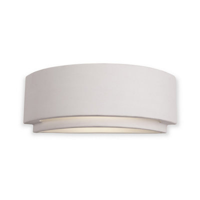 Luminosa Ceramic 1 Light Indoor Plaster Wall Light - 100W Unglazed, E27