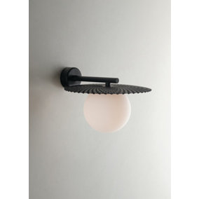 Luminosa Chaplin Globe Wall Lamp, Black, G9