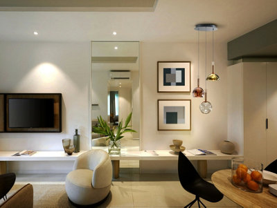 Luminosa Charlize Cluster Pendant Ceiling 3 Light Multi Colour LED 3000K - UK Stock