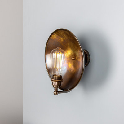 Luminosa Chulainn Wall Light, Antique Brass