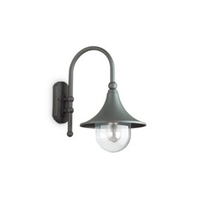 Luminosa Cima Outdoor Dome Wall Lantern 1 Light Anthracite IP43, E27