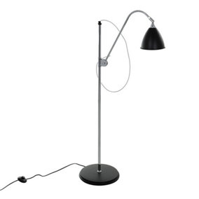 Luminosa Classic Floor Lamp Black 1 Light , E14