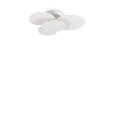 Luminosa Cloud Circles Decorative Flush Ceiling Light White 52cm 3000K