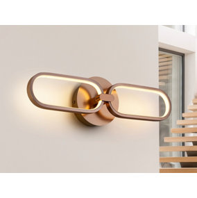 Luminosa Colette Integrated LED Wall Light, Rose Gold