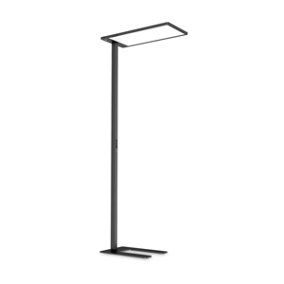 Luminosa COMFORT Dimmable LED Integrated Floor Lamp Black, In-Built Switch, 3000K