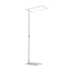 Luminosa COMFORT Dimmable LED Integrated Floor Lamp White, In-Built Switch, 3000K