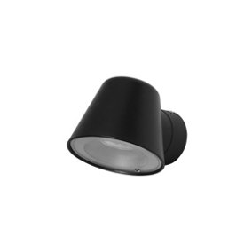 Luminosa Cone Outdoor Down Wall Lamp Black, IP54