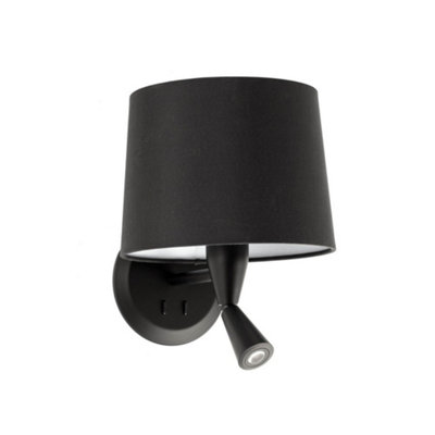 Luminosa Conga Reading Light Wall Light Black, E27