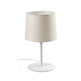 Luminosa Conga Table Lamp Round Tapered White, E27