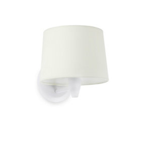 Luminosa Conga Wall Light with Shade White, E27