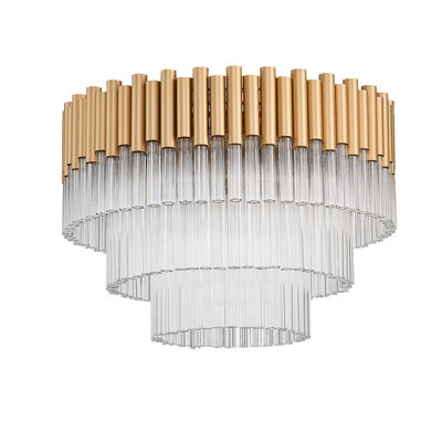 Luminosa Contemporary Ceiling 7 Light Gold, Crystal